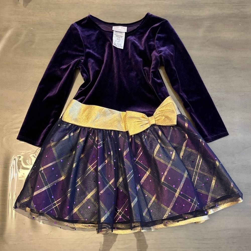 Kids Purple and Gold Costume Dress